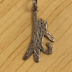 .925 Cat High Five Sterling Silver Jewelry Charm